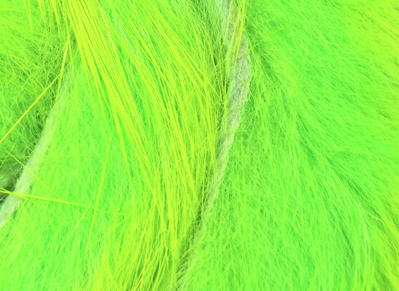 Hareline Rabbit Two-Toned Rabbit Strips Chartreuse Tippet Chartreuse