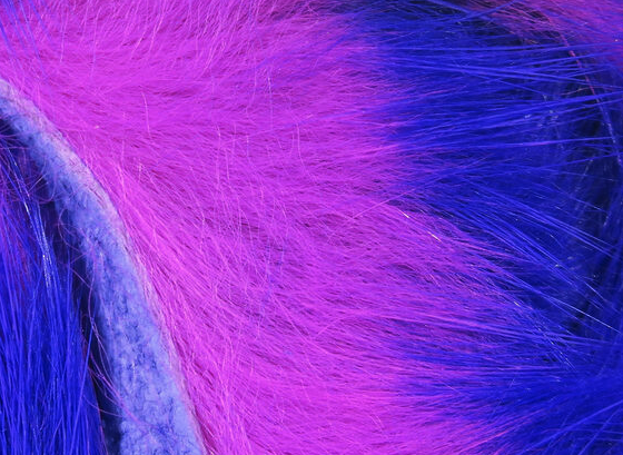 Hareline Rabbit Two-Toned Rabbit Strips Purple Hot Pink