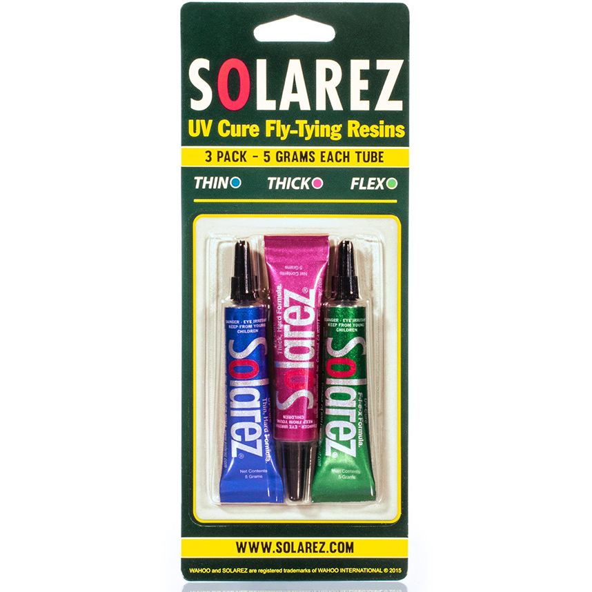 Solarez UV Resin Trio for instant cure: Perfect for lure heads, bodies, and flex parts.