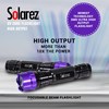 Rechargeable Solarez UV Cure Flashlight with batteries and charging pack for fly tying efficiency.
