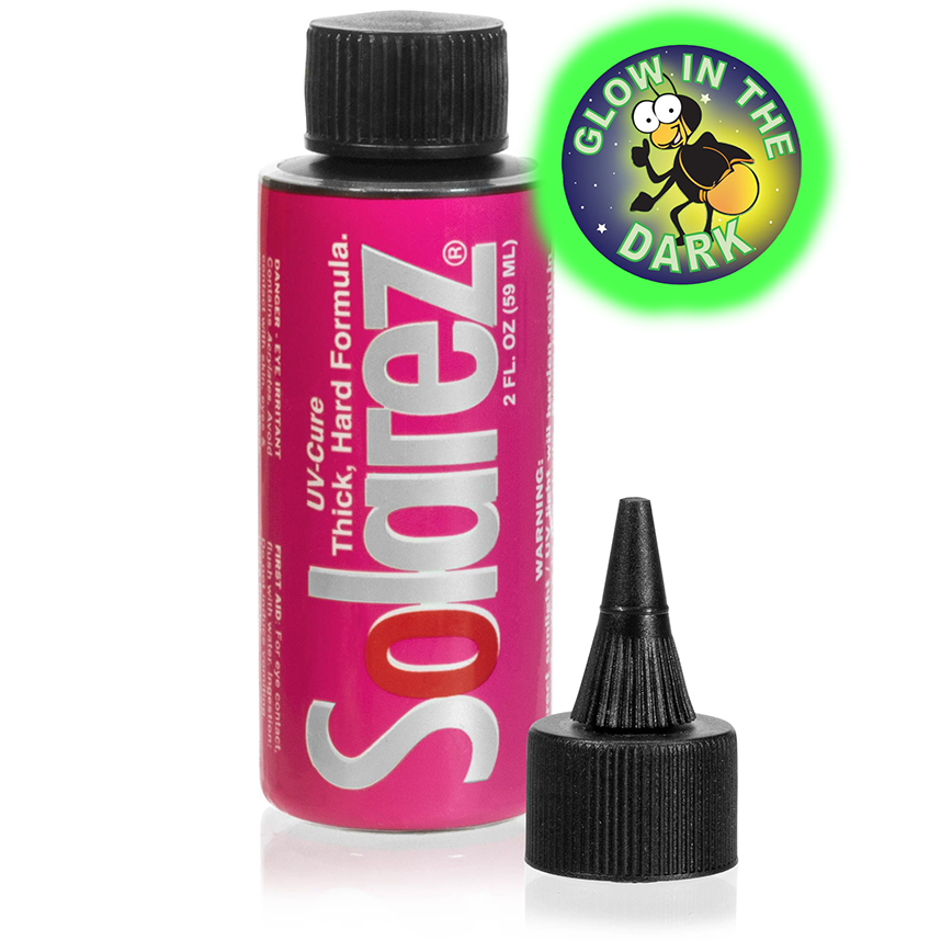 Viscous Solarez Glow UV Resin Kit for easy shaping of fly heads and bodies that glow.