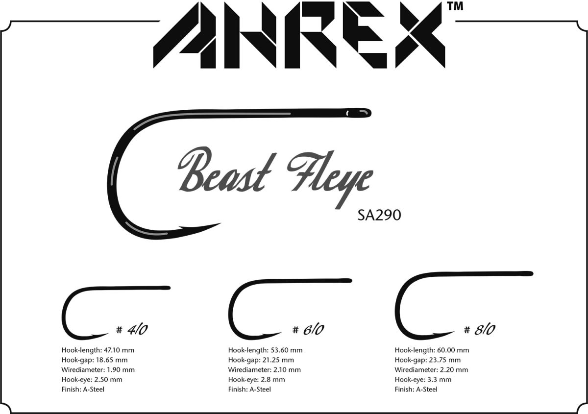 Bob Popovics Ahrex SA290 hooks are perfect for fly tying fleye beast style flies.