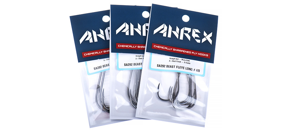 Ahrex SA292 Popovics Beast Fleye Long Hooks are some of the best pike and musky fly tying hooks.