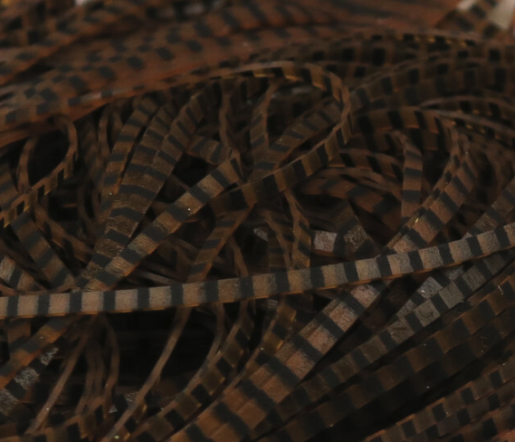 Barred Root Beer dyed Hareline Magnum Predator Rubber Legs for fly tying