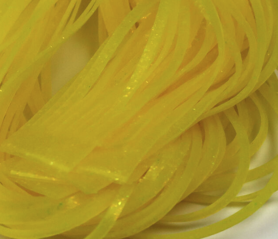 Hot Yellow dyed Hareline Magnum Predator Rubber Legs for fly tying