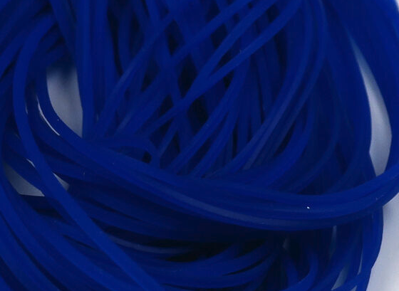 Hareline Silicone Flutter Legs Blue