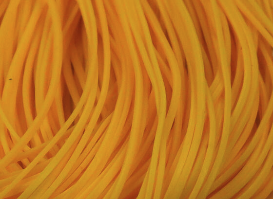 Hareline Silicone Flutter Legs Hot Yellow