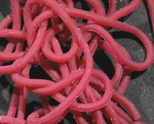 Soft and flexible Squirmy Wormies fly tying material for life like trout flies