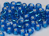 Hareline Tyers Glass Fly Tying Beads #12 & Larger Silver Lined Blue