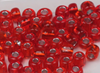 Hareline Tyers Glass Fly Tying Beads #12 & Larger Silver Lined Red