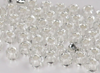 Hareline Tyers Glass Fly Tying Beads #18 - #24 Silver Lined Silver
