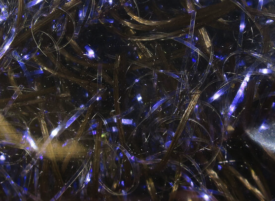 Brown dyed Hareline UV Life Flex Wrap