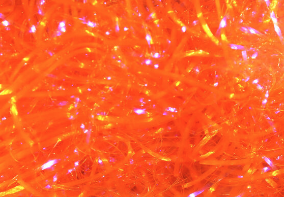 Hot Orange dyed Hareline UV Life Flex Wrap