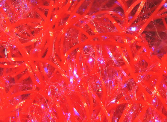 Red dyed Hareline UV Life Flex Wrap