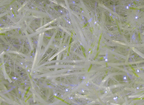 White Clear dyed Hareline UV Life Flex Wrap