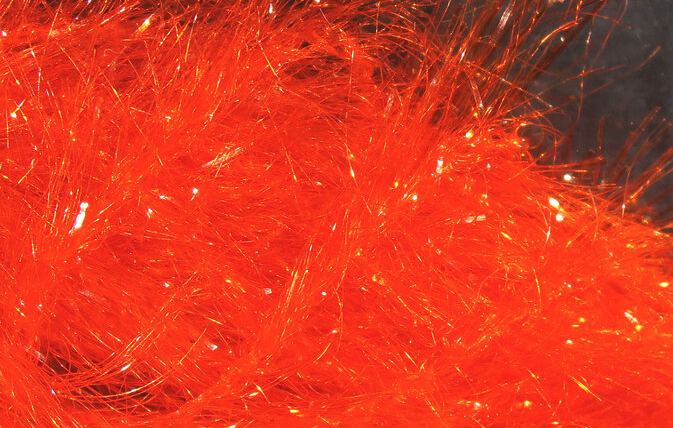Hareline Krystal Hackle Hot Orange