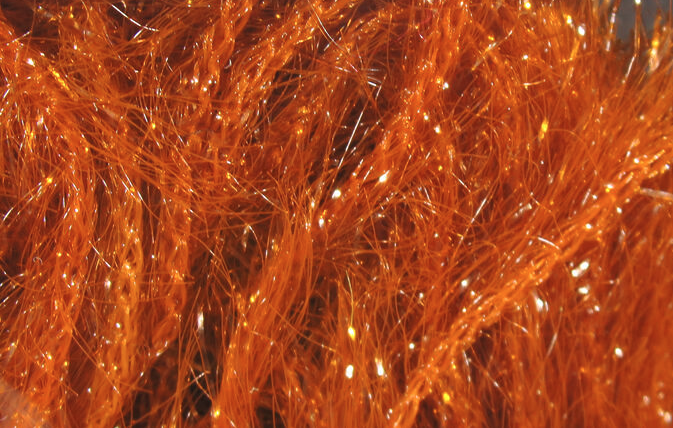Hareline Krystal Hackle Rusty Orange