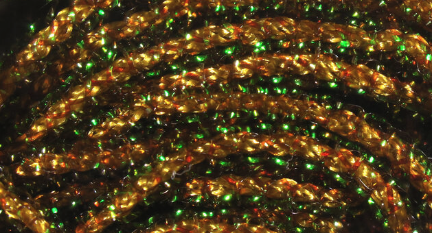 Hareline Micro Pearl Core Braid Brown