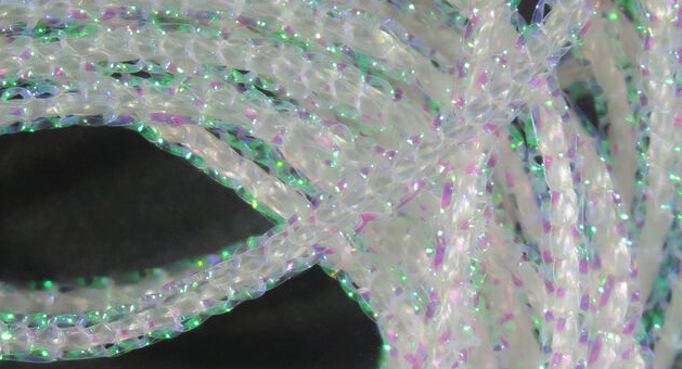 Hareline Micro Pearl Core Braid Pearl White