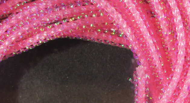 Hareline Micro Pearl Core Braid Pink