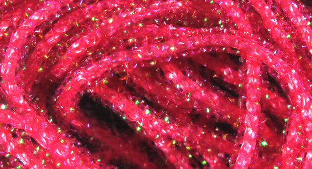 Hareline Micro Pearl Core Braid Red