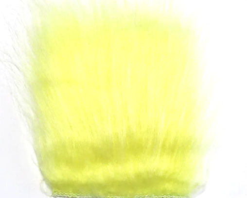 Polar Fiber Lemon synthetic patch — bright baitfish fly tying material