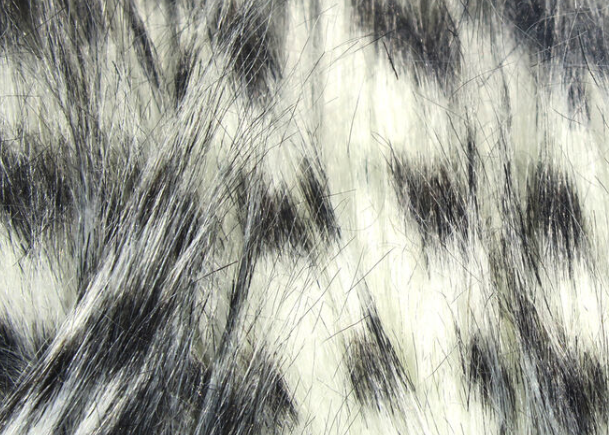 Hareline Barred Pseudo Hair White