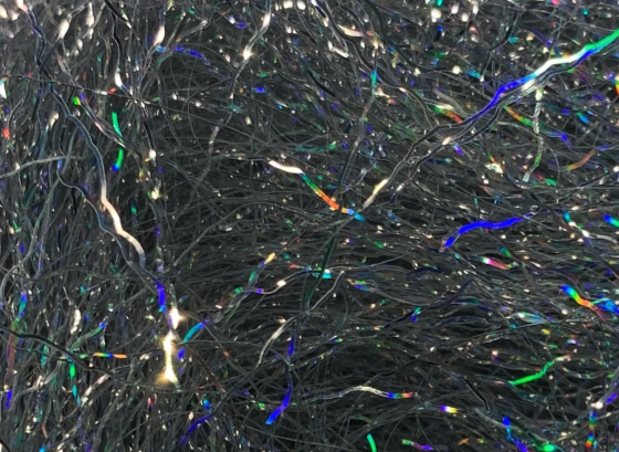 Hareline Ripple Ice Fiber Holo Silver