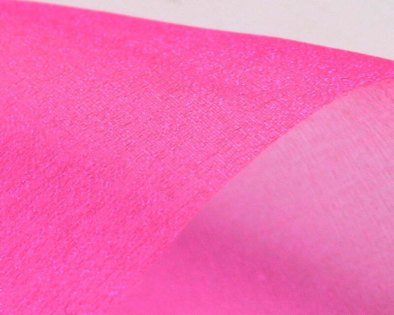 Fl Neon Pink dyed Hareline Sparkle Organza