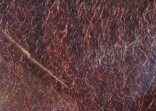 Strung Fuzzy Fiber Rusty Brown