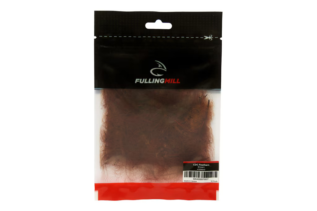 Brown CDC feathers for caddis dries emergers and realistic trout flies