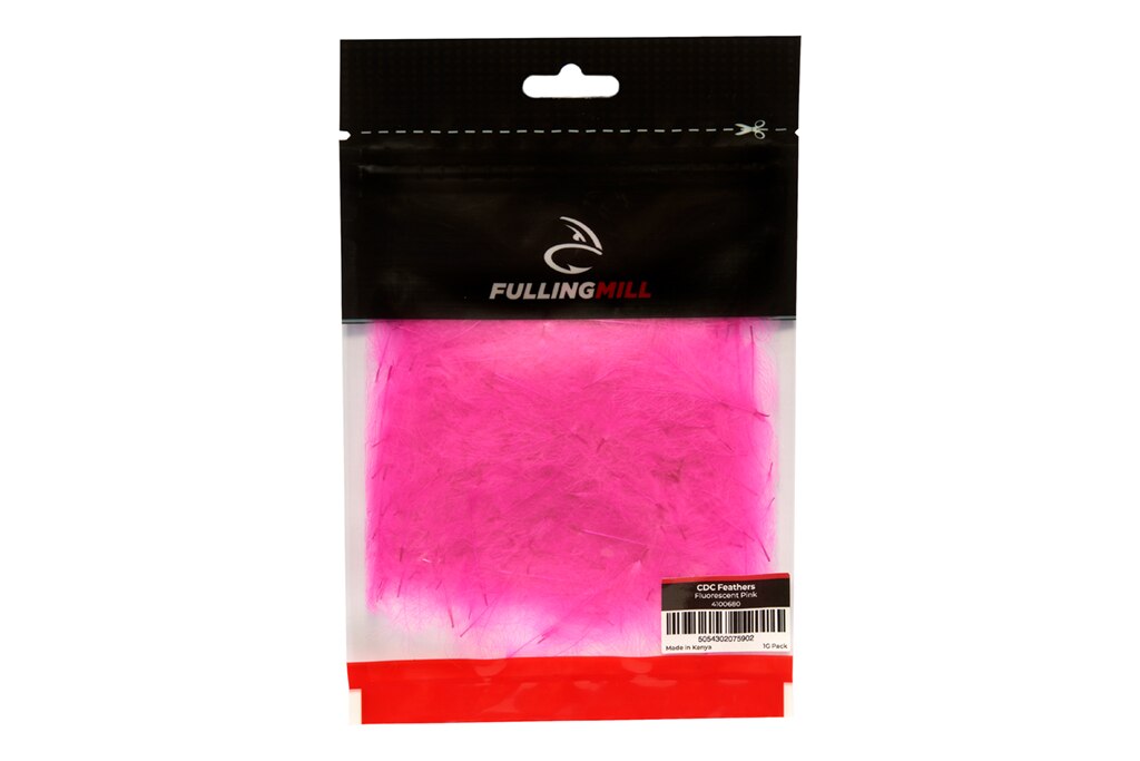 Fluorescent pink CDC feathers for trout dry flies CDC wings and hackles