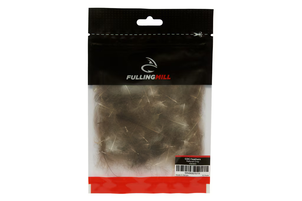 Natural grey CDC cul de canard feathers for realistic dry flies and emergers