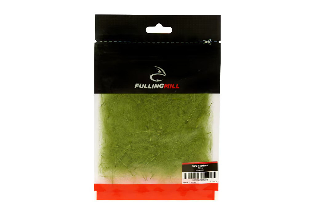 Fulling Mill CDC feathers olive 1 gram pack cul de canard fly tying material