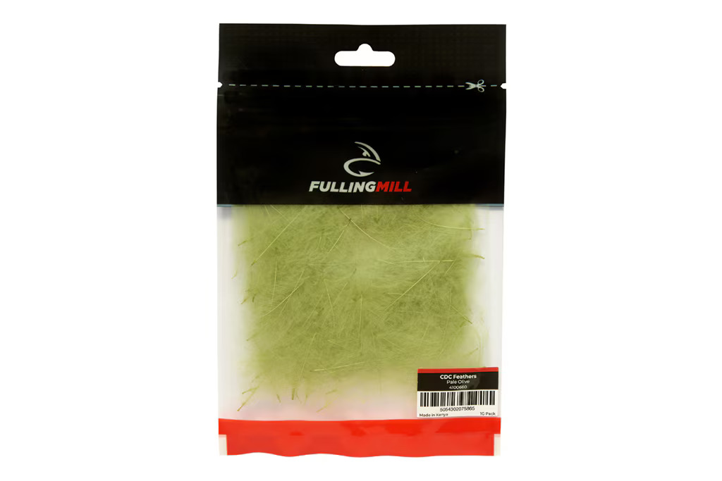 Pale olive CDC cul de canard feathers for small dries emergers and nymphs