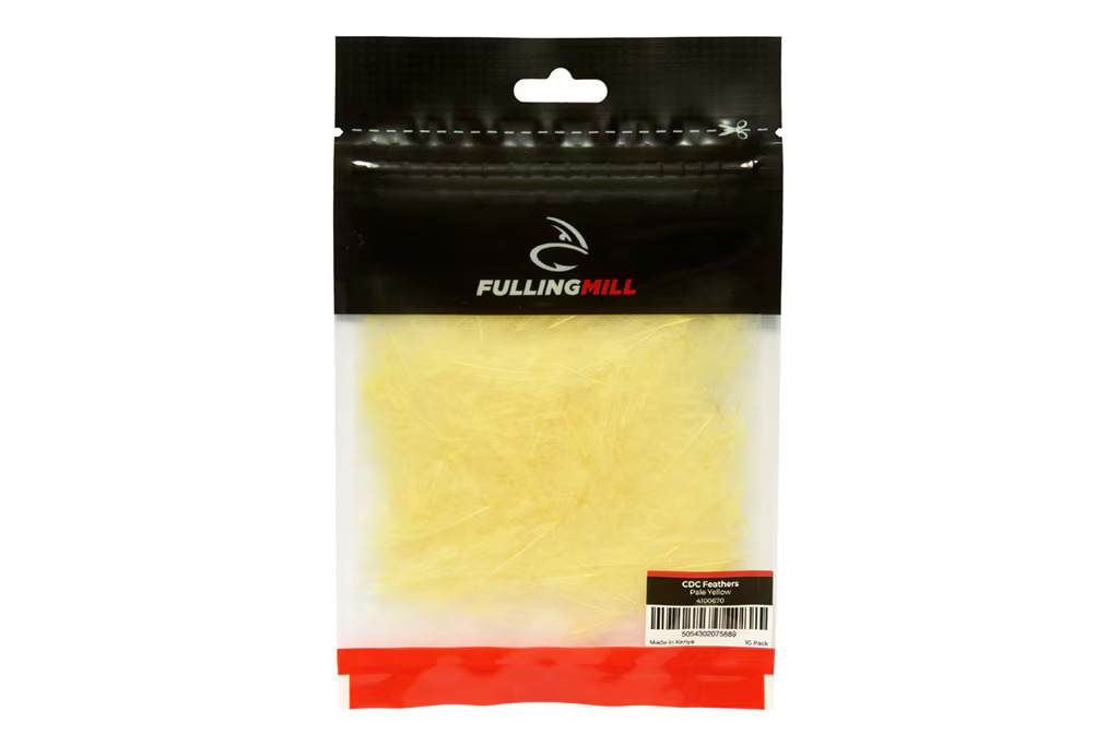 Pale yellow CDC feathers for mayfly dries emergers and CDC wings