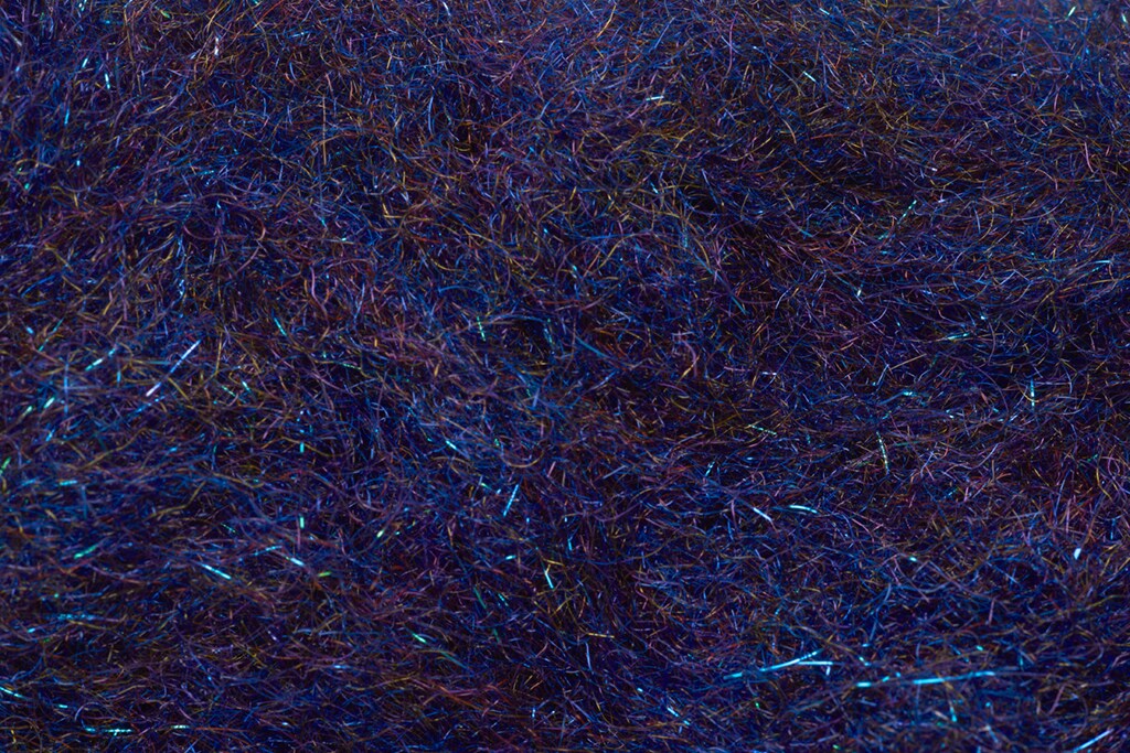 Patch of UV Blue colored Fulling Mill Tactical Peacock Flash Dub