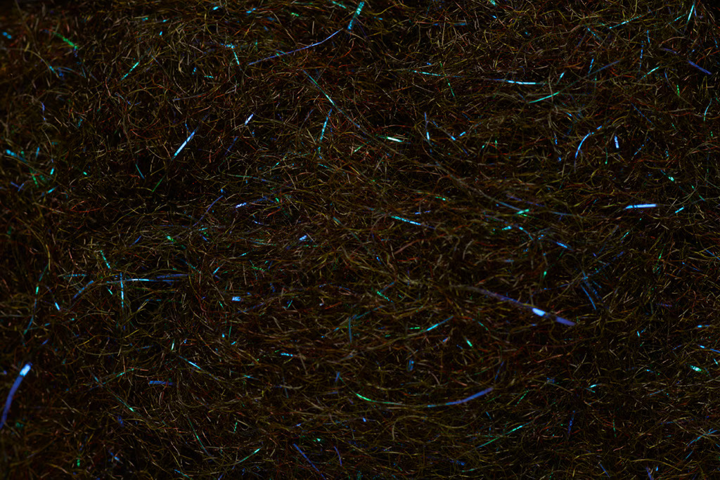 Patch of UV Dark Olive colored Fulling Mill Tactical Peacock Flash Dub