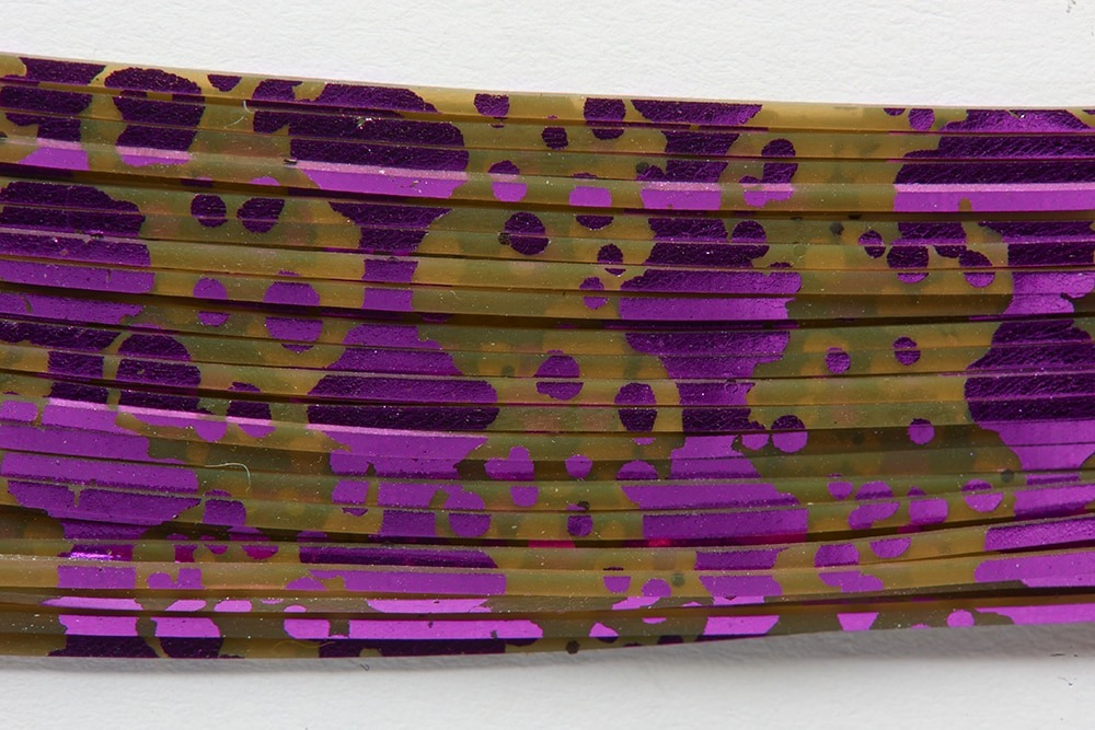 Fulling Mill Heavy Barred Legs pumpkin purple barred rubber legs for fly tying bass bugs trout streamers and predator flies