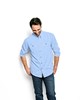 Tech Chambray Work Shirt - Regular - MEDIUM BLUE