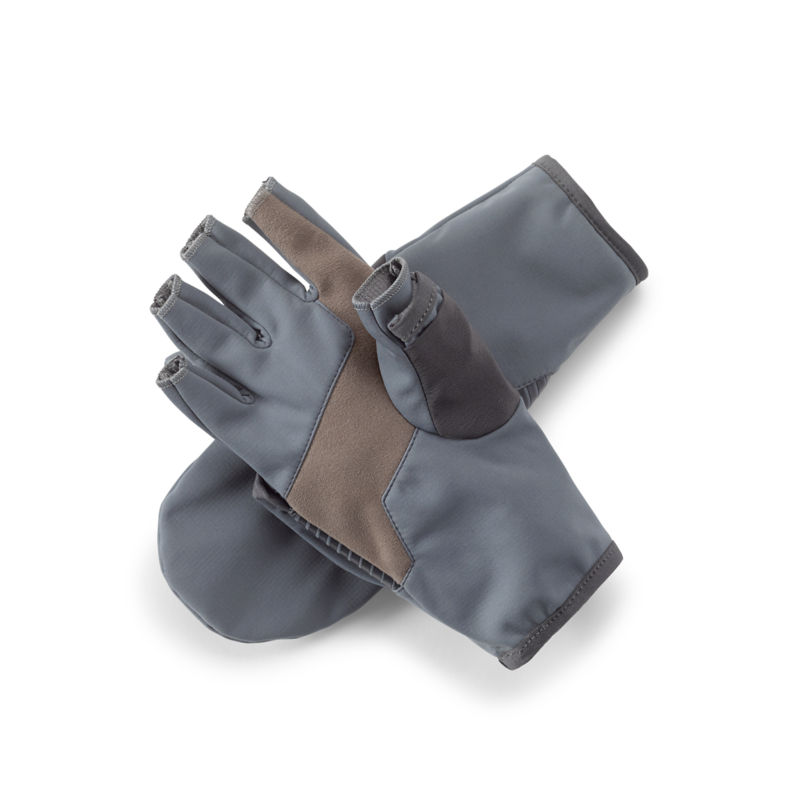 Convertible Mittens by Orvis, softshell design for flexibility, ideal for outdoor activities in colder weather – order now.
