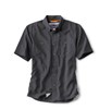 Tech Chambray Short-Sleeved Work Shirt - BLACK