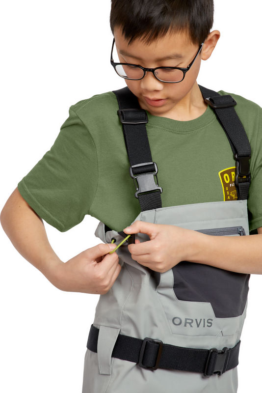 Shop Orvis Kids' Clearwater Waders with anatomical neoprene booties for a snug fit