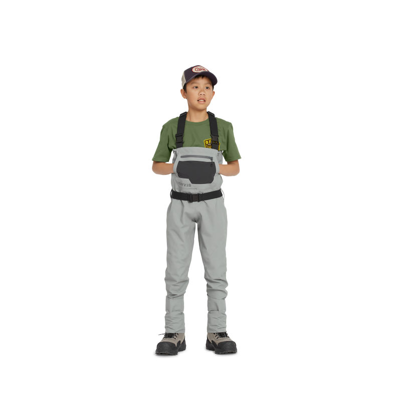 Order online: Orvis Kids' Clearwater Waders with modern fit to eliminate bulk, available now