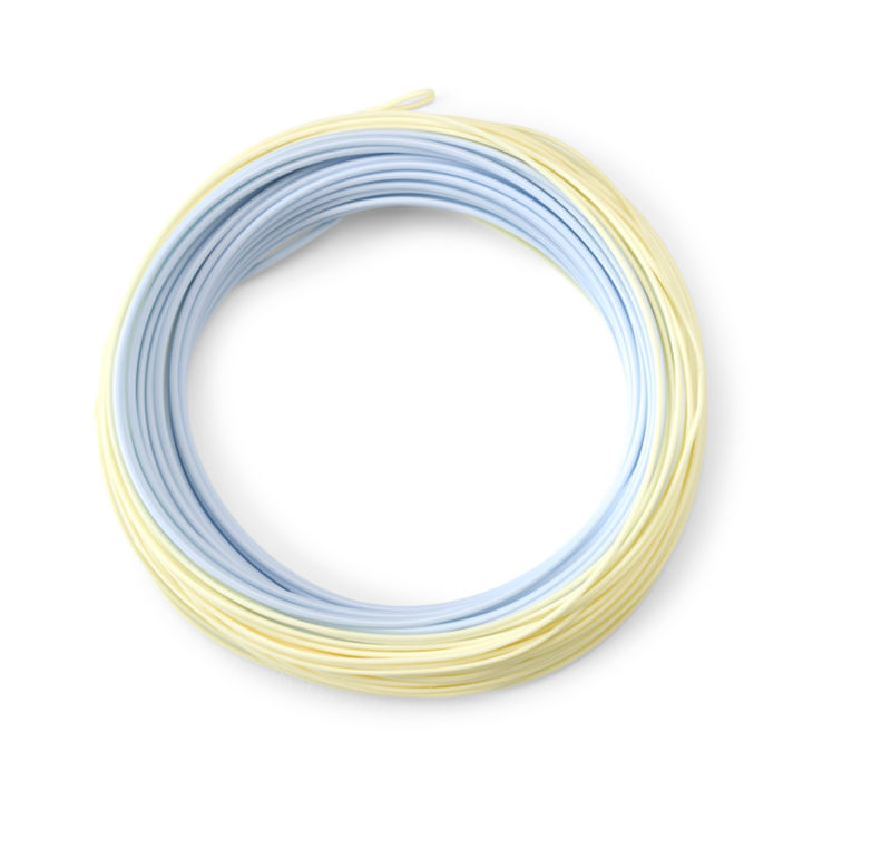 Compound taper fly line for light presentation and wind-cutting performance