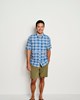 Short-Sleeved Open Air Caster - OASIS BLUE PLAID