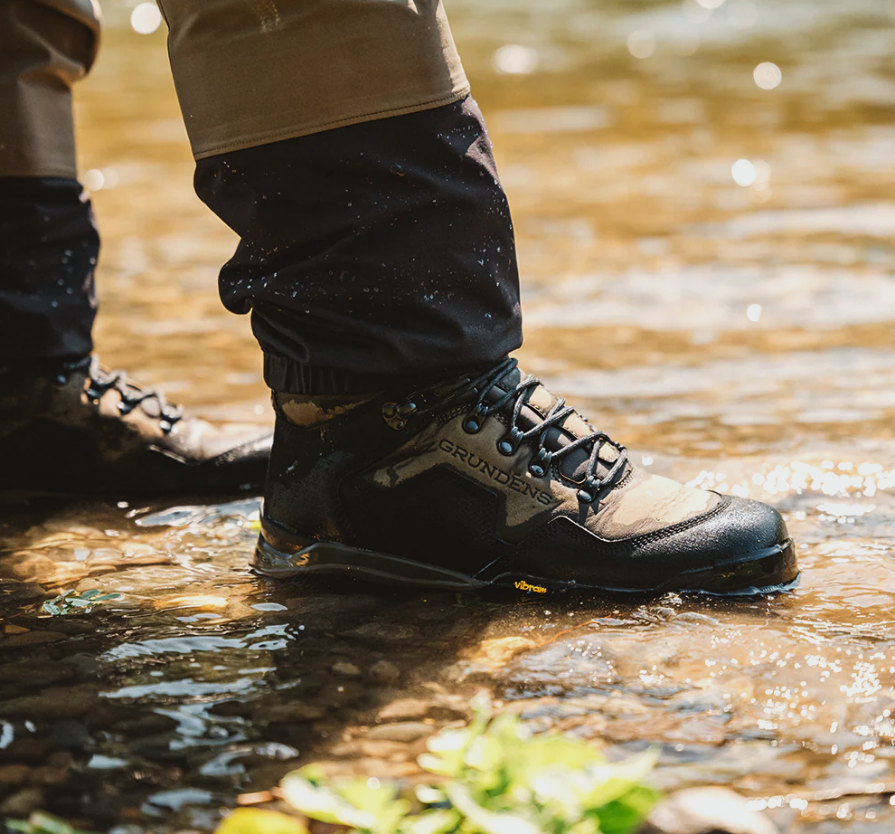 Durable, waterproof Bankside Wading Boots by Grundens, built for comfort and performance, available now.