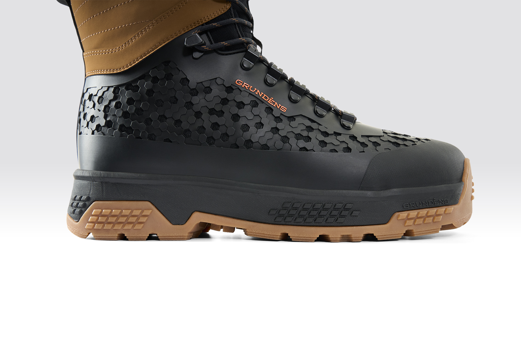 Lightweight protective wading boots for trout fishing rivers and streams