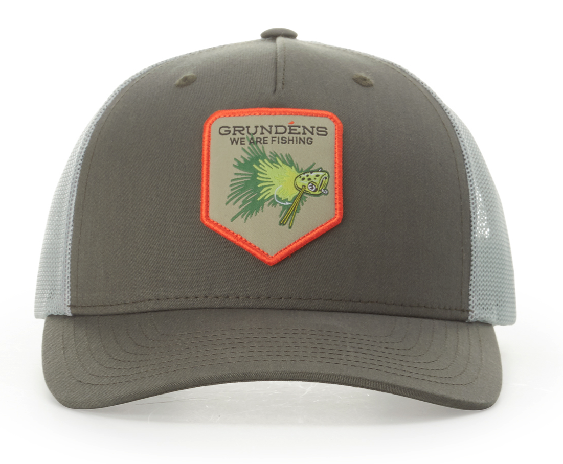 Shop Grundens Bass Popper Trucker Hat online at TheFlyFishers.com