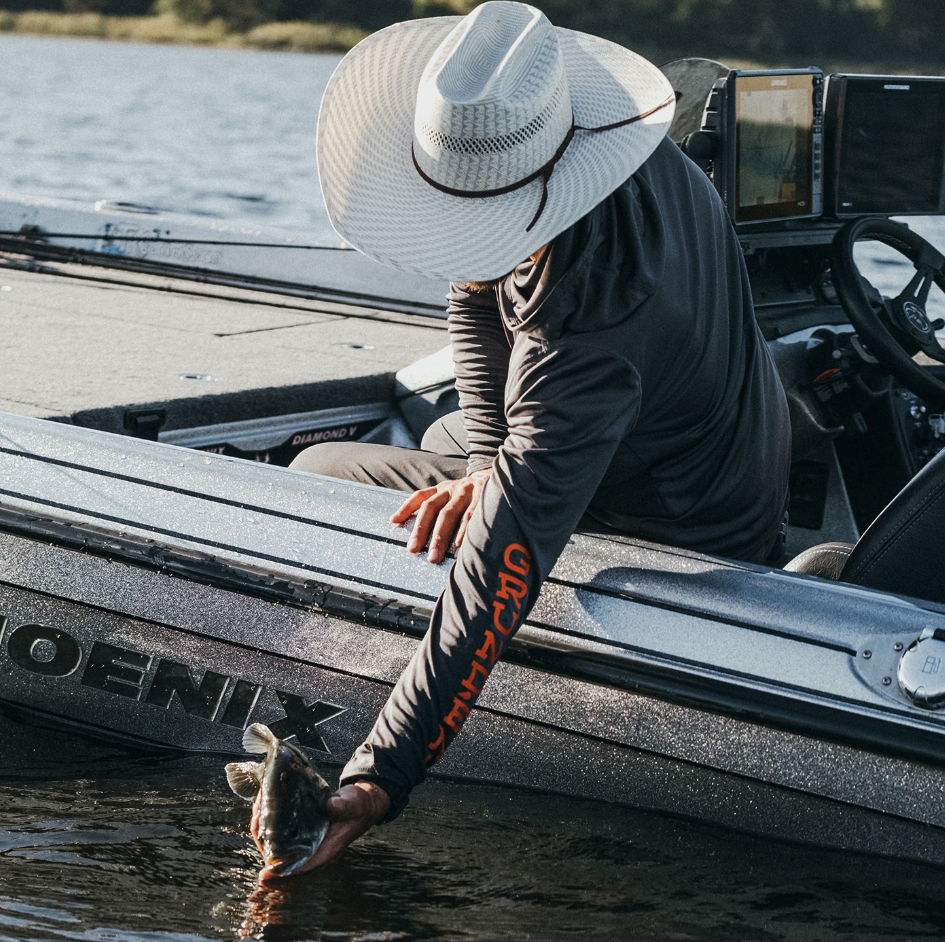 Grundens Tough Sun Hoodie with anti-odor technology.